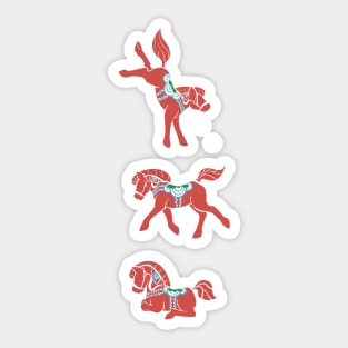 Lovely Little Dala Horses Sticker